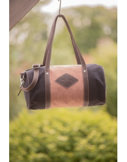 Canvas Bowl Bag Medium Model - Pink & Black