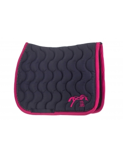 Eden by Pénélope Diamant Saddle Pad - Navy & Fuchsia