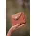 Porte-monnaie Clémence - Cognac Glitter