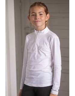 Eden by Pénélope Bruges Mesh Show Polo Shirt White - Children