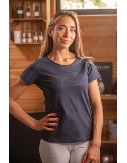 Iconic Strass T-shirt - Navy