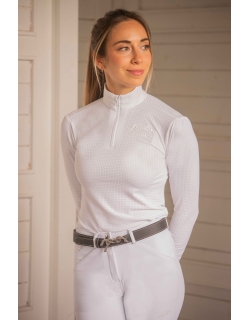 Bruges Mesh Show Polo Shirt - White