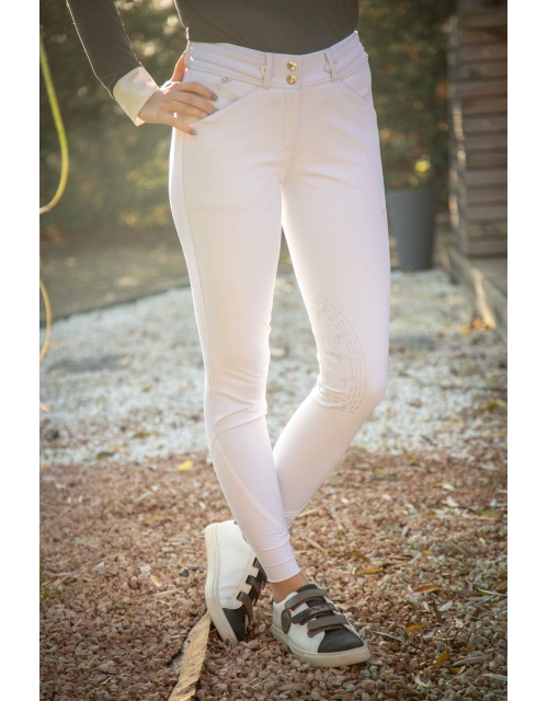 Pantalon d'Équitation New Point Sellier - Blanc