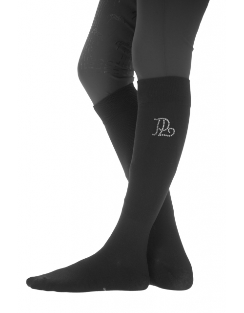 Chaussettes Luxe Strass - Noir