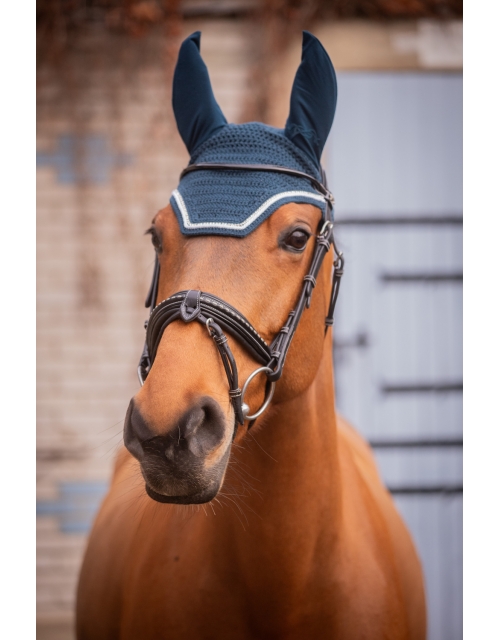 Bonnet Diamant - Bleu Canard & Blanc