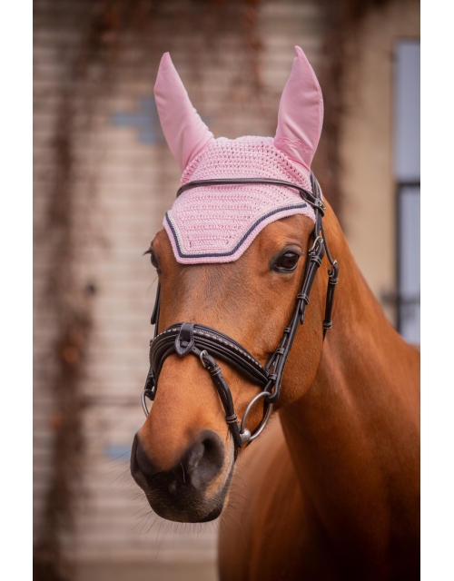 Bonnet Diamant - Rose Pâle & Marine