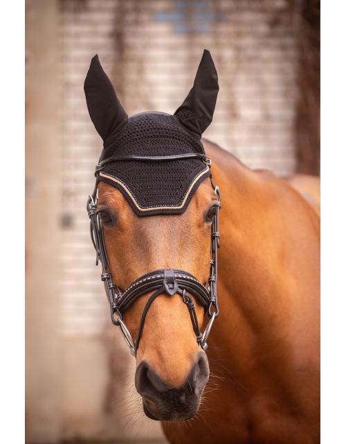 Diamant Fly Veil - Black & Pink Gold