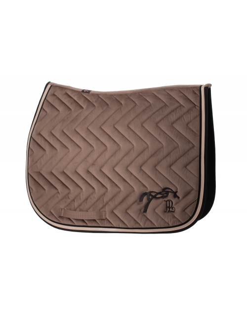 Tapis de selle Classique Velours - Taupe & Lurex Noir