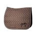 Classic Velvet Saddle Pad - Taupe & Black Lurex