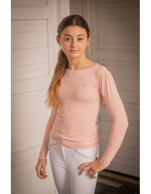 T-shirt PL-Techty Honey Eden by Pénélope Manches Longues - Rose Poudré