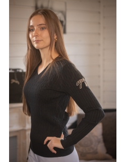Virgile V-neck sweater - Black
