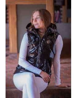 PL-Melina Sleeveless Puffer Jacket - Black
