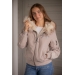PL-Lyon Reversible Bomber Jacket - Taupe & Off-White