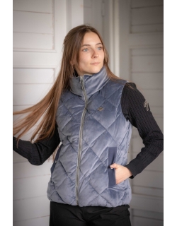 PL-Chouki Reversible Sleeveless Puffer Jacket - Blue-Grey