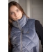 PL-Chouki Reversible Sleeveless Puffer Jacket - Blue-Grey