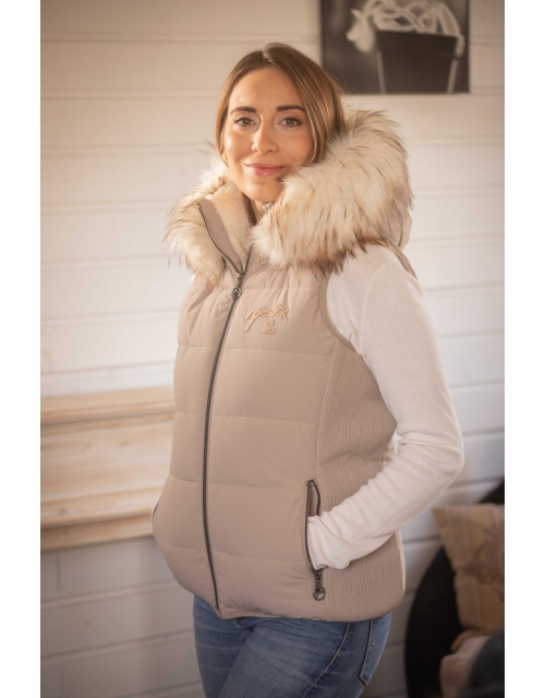 Blouson PL-Louxia sans manches - Taupe