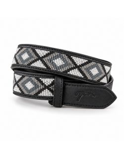 Pearl belt - Black & white