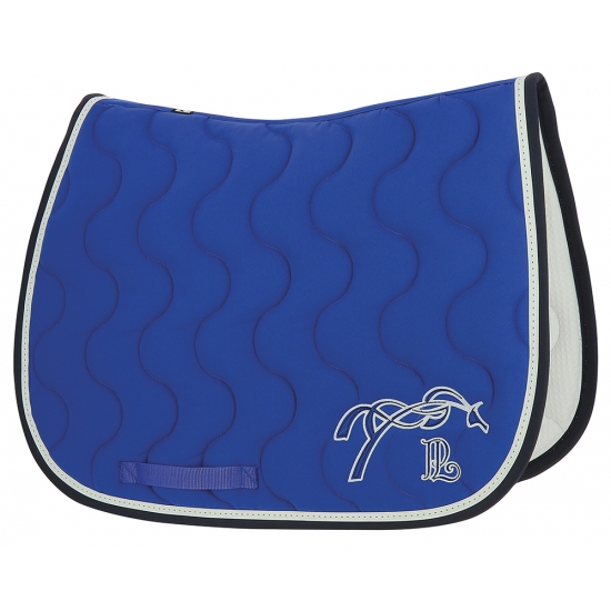 tapis de selle Pénélope bleu électrique et marine.