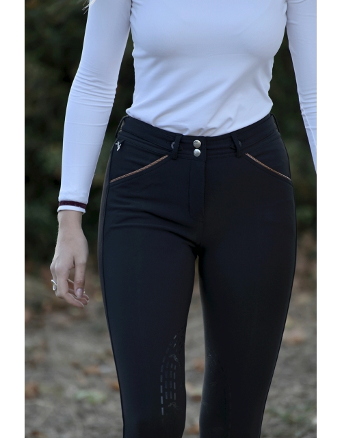 pantalon d'équitation noir point sellier Pénélope