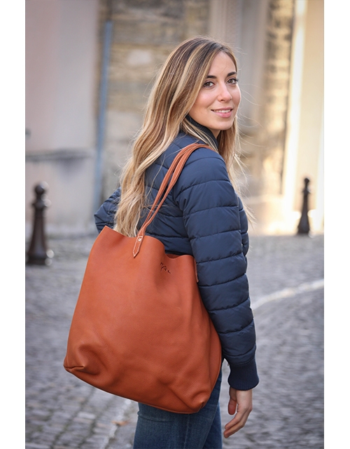 Tote-bag Pénélope - Cognac