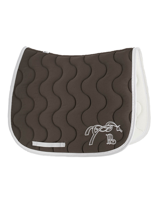 Tapis de selle point sellier classique - Taupe & blanc