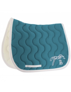 Tapis de selle Point sellier Classique - Bleu Canard  & Blanc