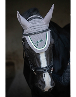 Bonnet Point Sellier - Gris clair & vert