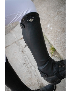 Softy black half chaps - Junior