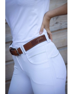 Ceinture Pearlog - Cognac & caramel