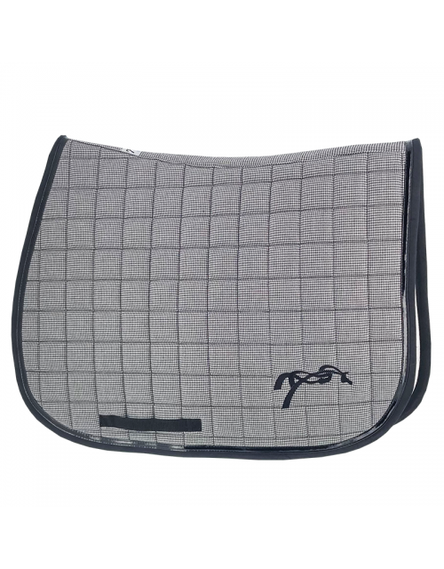 Classic Houndstooth Saddle pad - Black