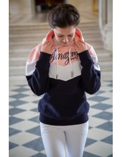 Artemis Hoodie - Navy & Pink