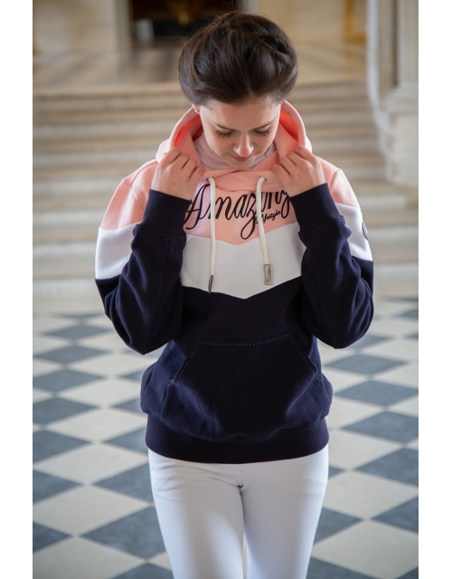 Artemis Hoodie - Navy & Pink
