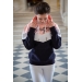 Artemis Hoodie - Navy & Pink