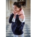 Artemis Hoodie - Navy & Pink