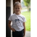 Eden by Pénélope Harlem White & Navy Lurex T-Shirt - Children