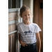 Eden by Pénélope Harlem White & Navy Lurex T-Shirt - Children