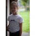 Eden by Pénélope Harlem White & Navy Lurex T-Shirt - Children