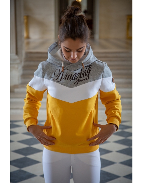 Artemis Hoodie - Yellow & Grey