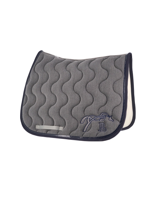 Tapis de selle Point Sellier Classique - Gris Chiné & Marine