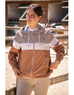 Celecce windbreaker - Caramel & Grey