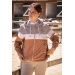 Celecce windbreaker - Caramel & Grey