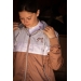 Celecce windbreaker - Caramel & Grey