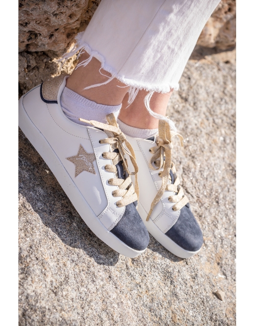 Neptune Sneakers - White & Navy