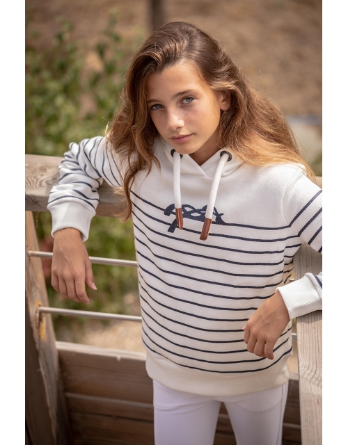 Sweat Harlem Blanc & Bleu - Enfant