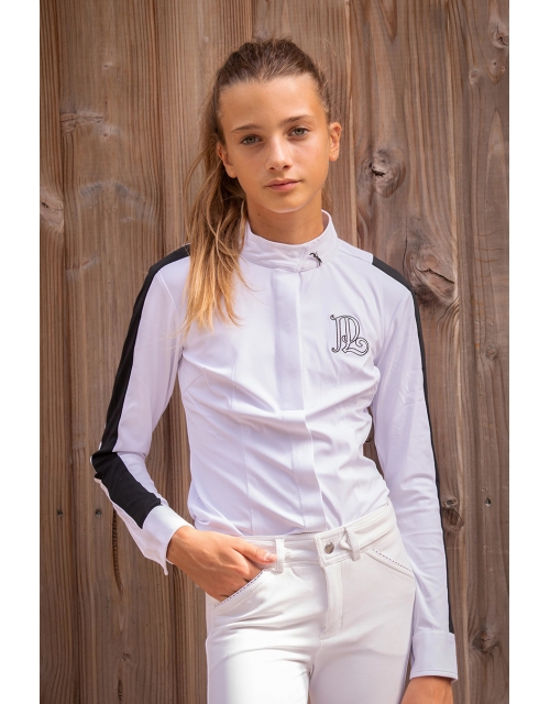 Chemise de Concours Showshirt Blanc - Enfant