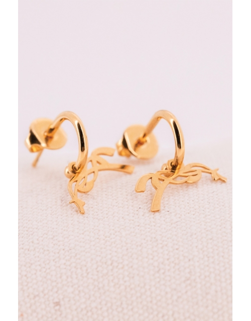 Boucles d'oreilles Créoles Léonie - Doré
