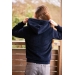 Emy Navy Velvet Hoodie - Children