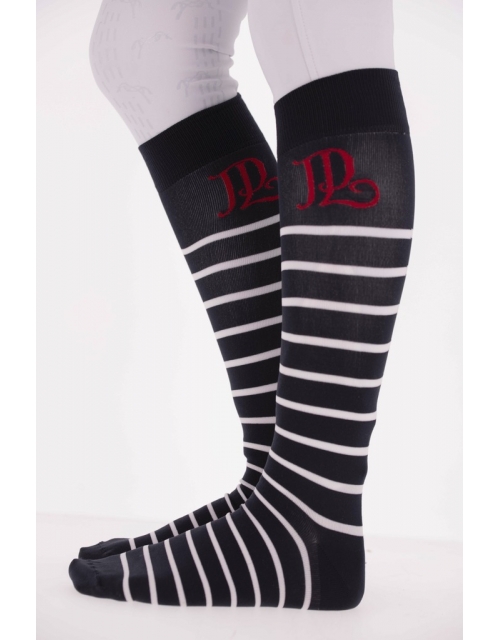 Chaussettes Duchesse SAINT JAMES x Pénélope Collections - Marine & Blanc
