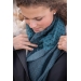 Alix Stole - Black & Peacock Blue