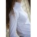 Seville Long Sleeve White Competition Polo Shirt - Children